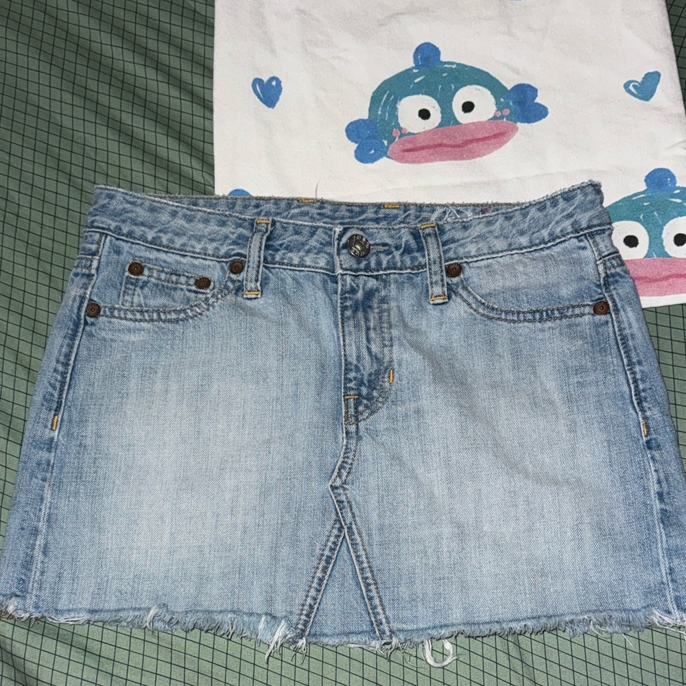 Vintage 1969 GAP denim mini skirt